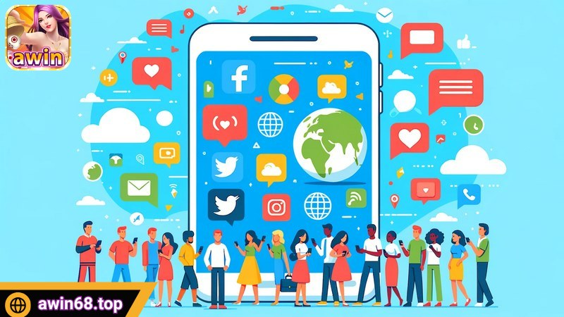 Awin68 hiện diện trên nhiều nền tảng mạng xã hội